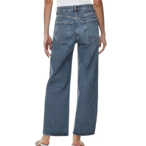 Agolde Ren Jean High-rise Wide-leg Control Medium Wash Blue Women's size 30 - Picture 3 of 16